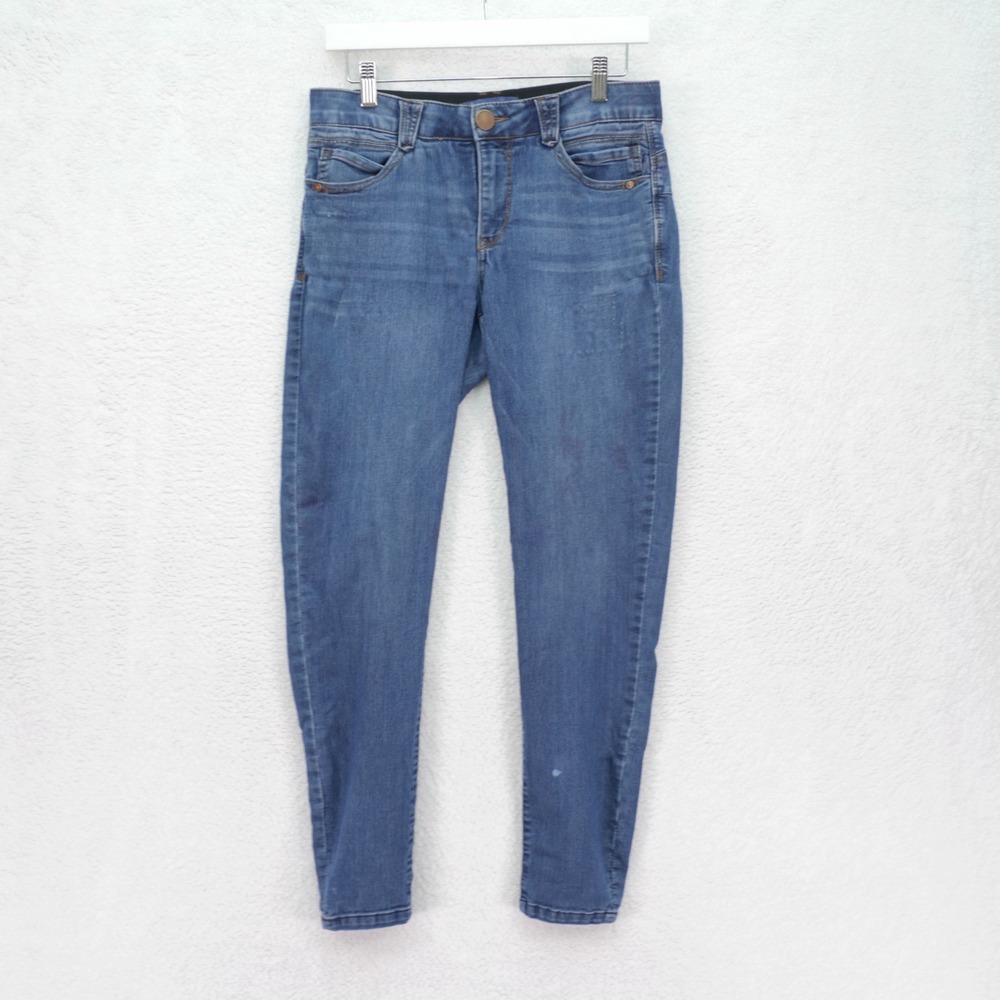 Democracy Women's "Ab's Solution" Blue Jeans Denim Elastic Waist -8 30 / 28.5-